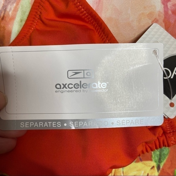 NWT Axcelerate Triangle Bikini Top - Orange - M Speedo - Picture 9 of 9